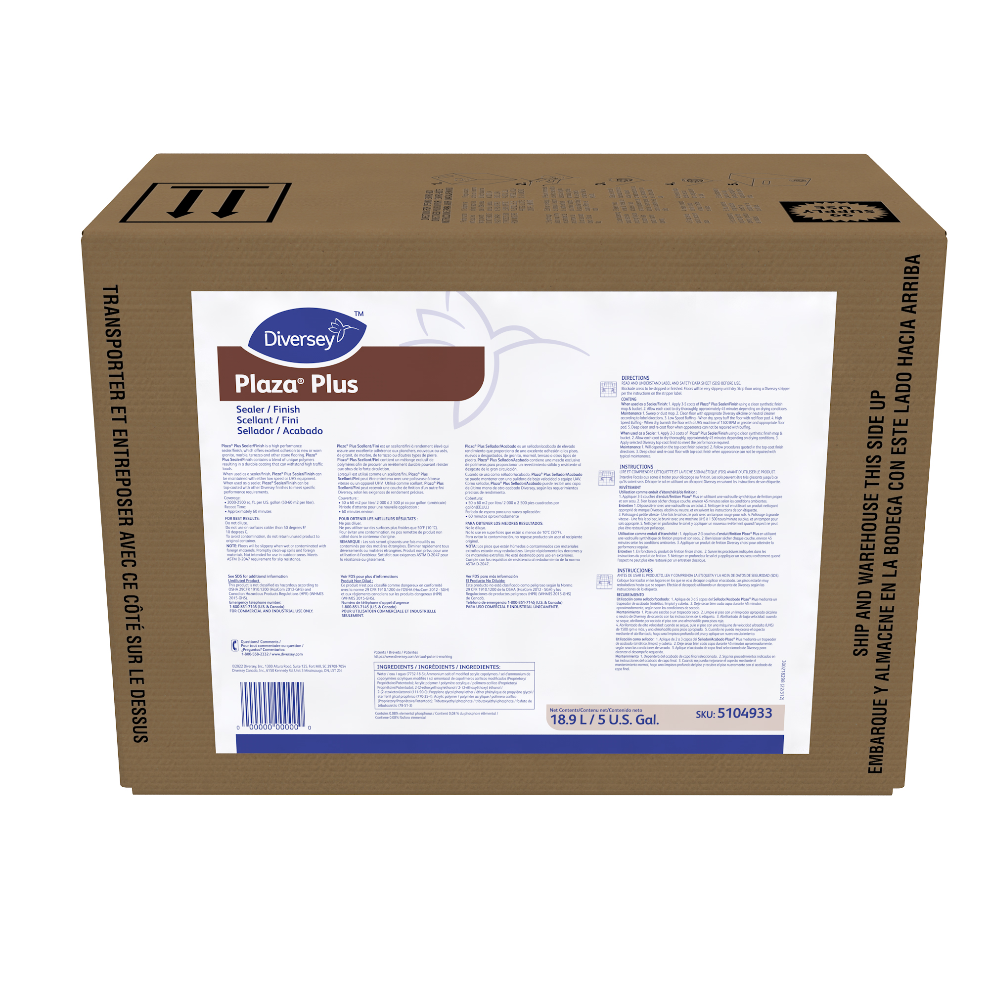 5104933 PLAZA PLUS SEAL/FINISH5GAL ENVIROBOX