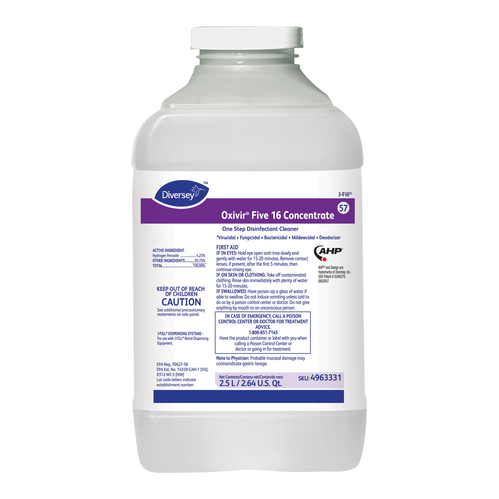 4963331 OXIVIR FIVE 16 CONCENT2/2.5LTR J-FILL