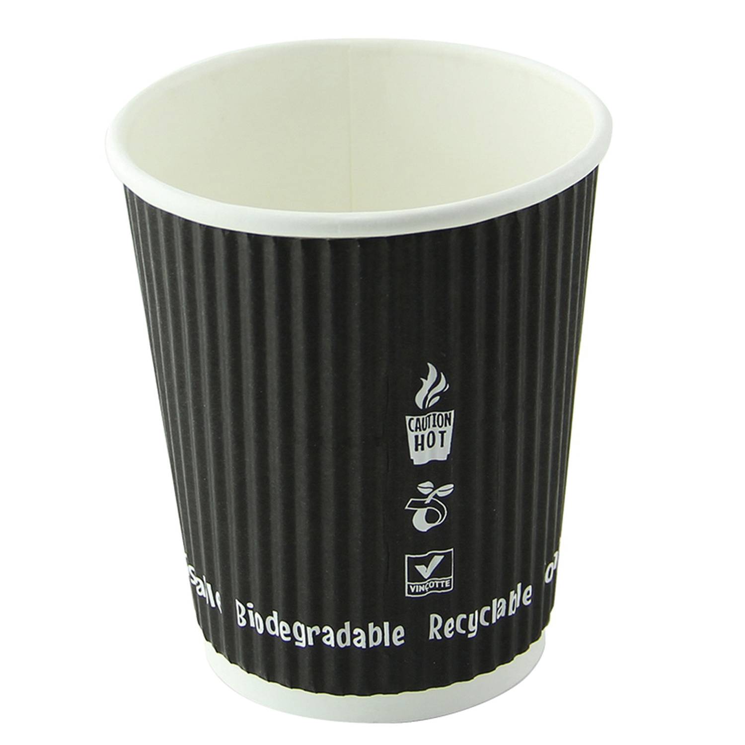 4oz Black Rippled Hot Cup 1M/cs
