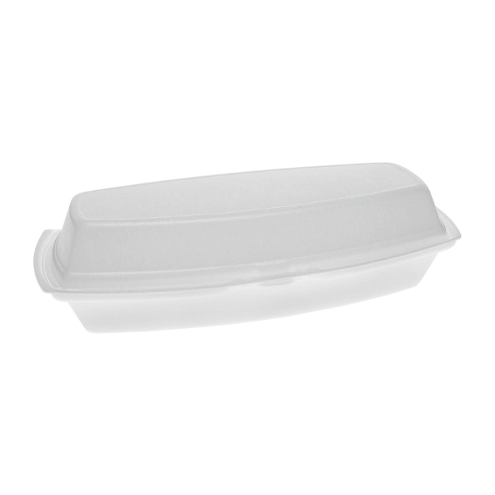 YTH1-0098 White FOAM HOTDOG CONT504/CS