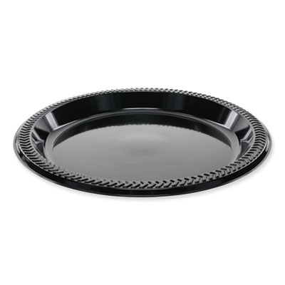 YMI9E 9" Black Impact Plastic Plate  400/CS