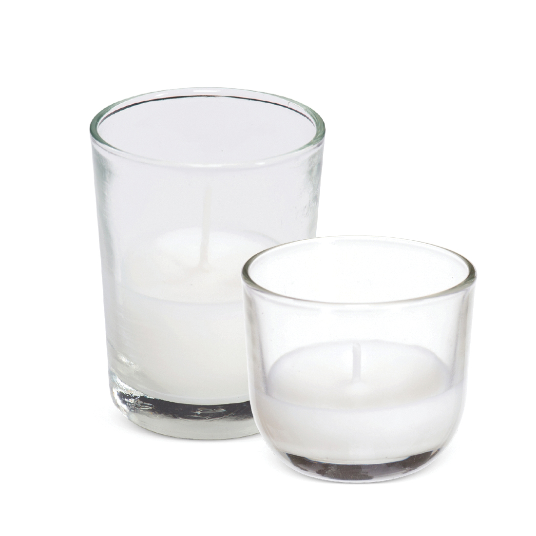 8HR Candle with Clear Glass Holder - 48/cs
