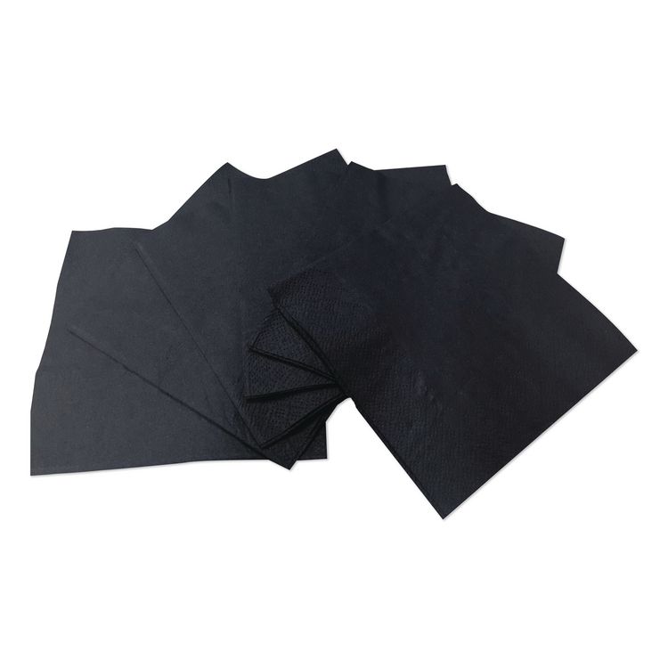 Cocktail Napkin Blk 1-ply 9x9 4M