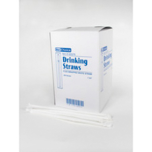420276 WHT WRP FLEX STRAW 10M/7.75" JUMBO 25/400/CS