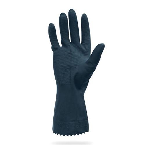 LG BLACK 28MIL GLOVE 10DZ/CS NEOPRENE LATEX, FLOCK LINED