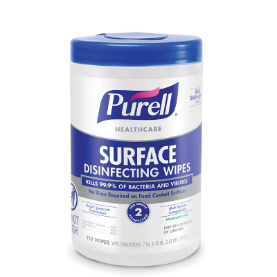 9340-06 PURELL WIPES  6/110CT HEALTHCARE SURFACE DISINFECTNG