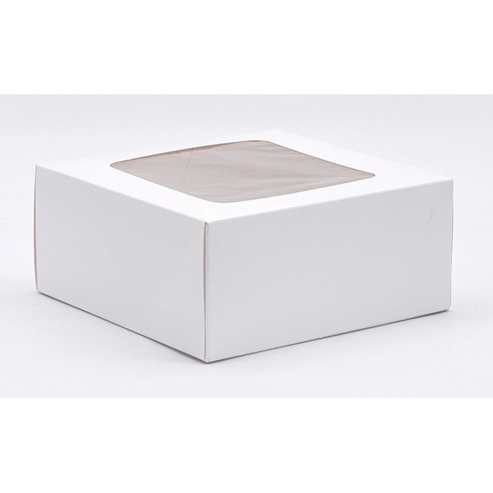 9x9x4 White Window Bakery Box 150/BDL
