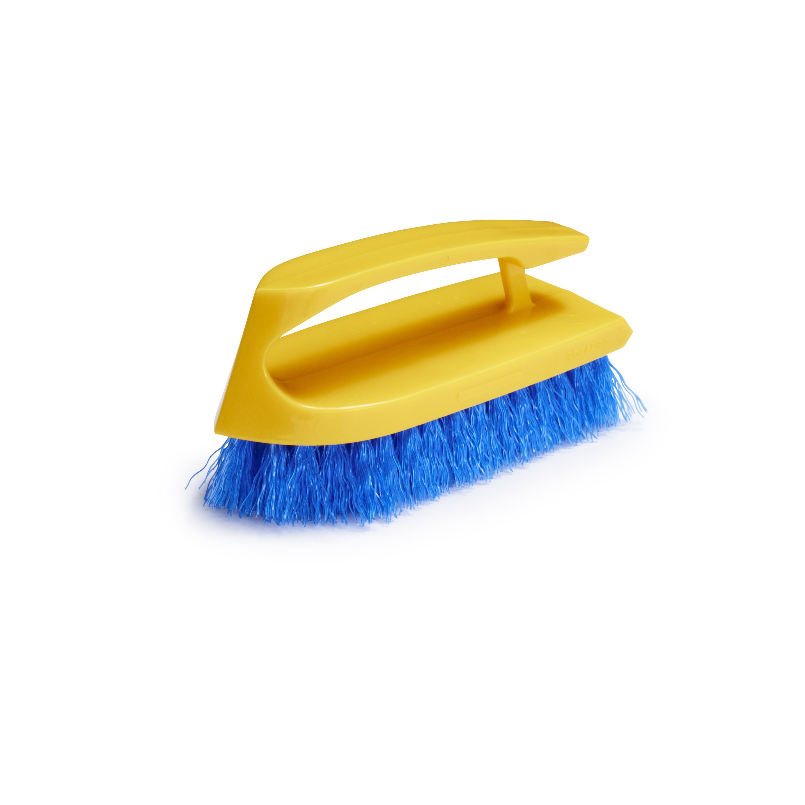 6482 SCRUB BRUSH 6" COBALT  EA12/CS WITH HANDLE POLYPRO FILL