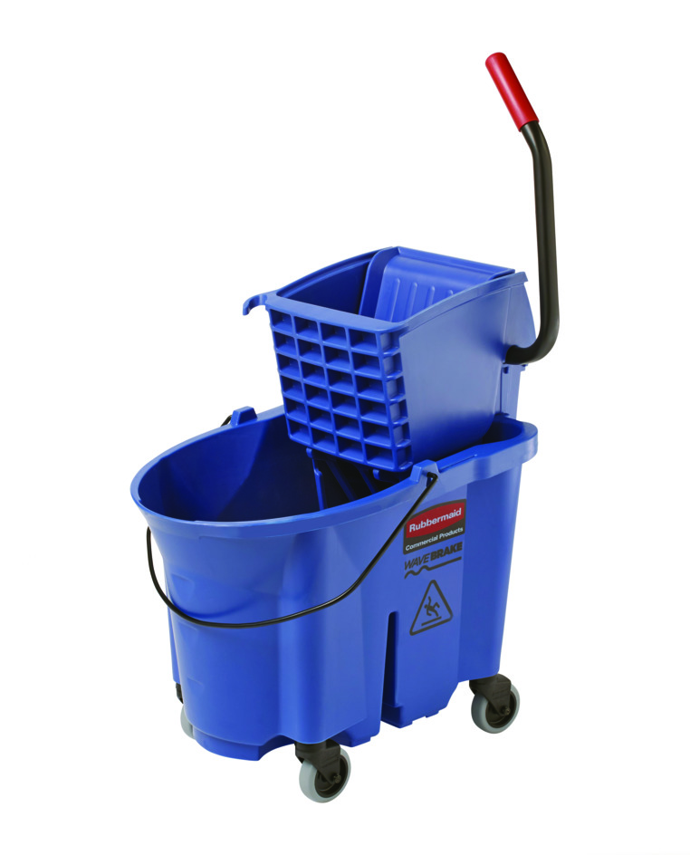 FG758888BLUE Side Press Bucket Wringer Combo 35QT Blue WaveBrake
