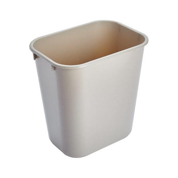 2955BEIGE 13-5/8QT WASTEBASKET12/CS
