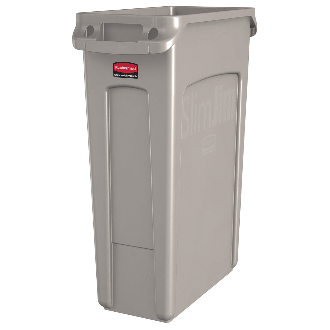 3540-60 BEIGE SLIM JIM W/VENTS 23GAL W/HANDLES