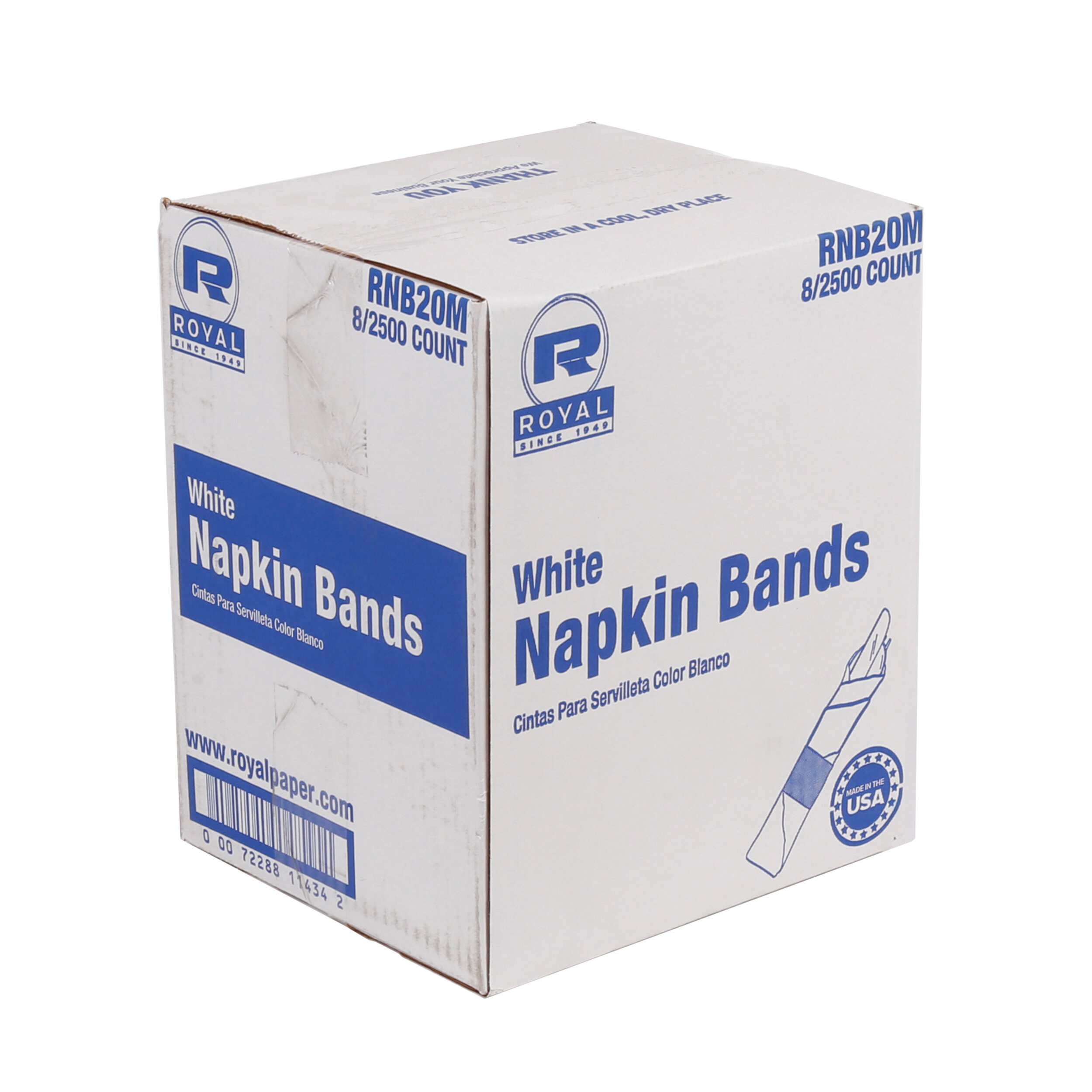 WHITE NAPKIN RINGS 20M/CSRNB20M BAND