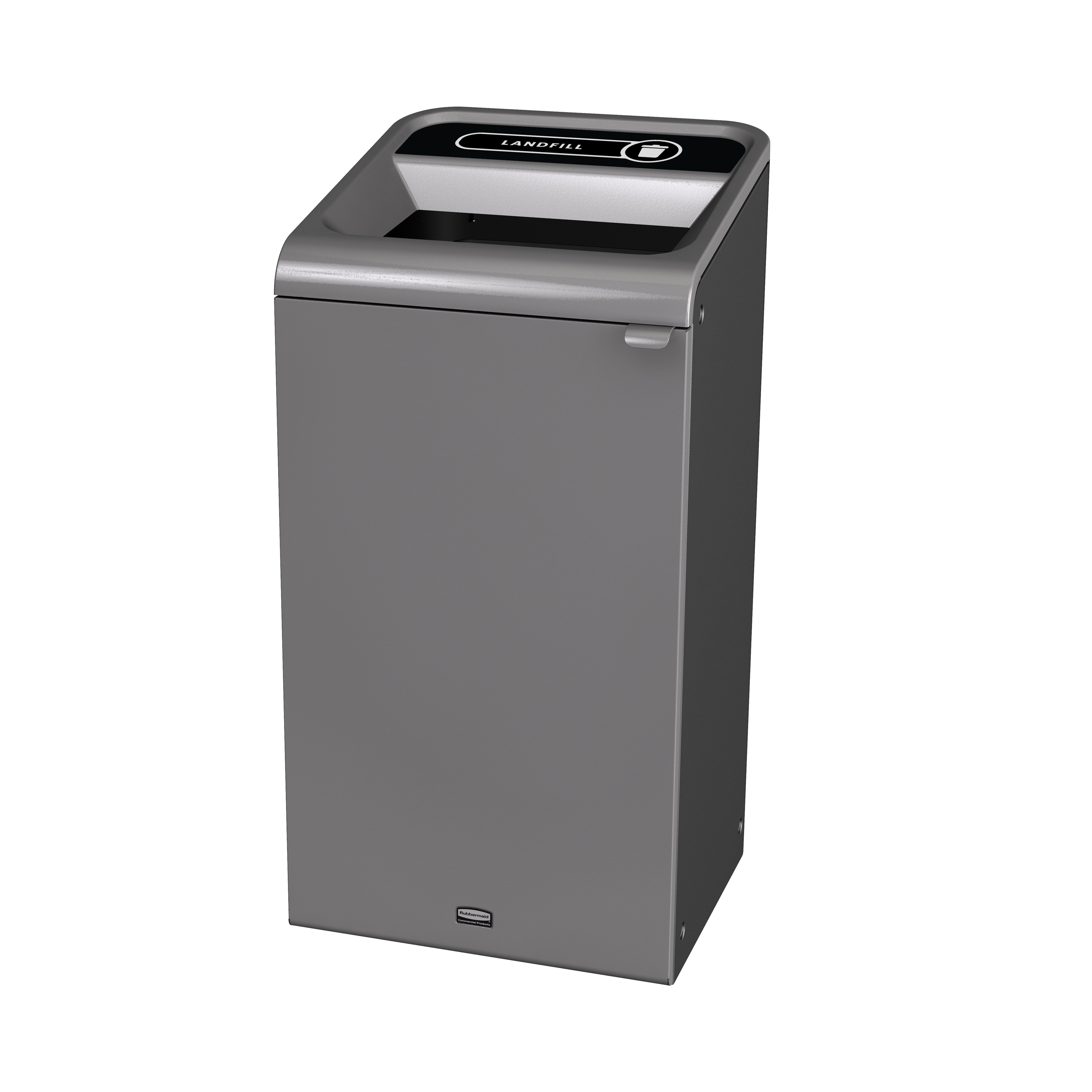 1961621  Configure 1 Stream Landfill 23gal Decorative Waste Container Gray Stenni