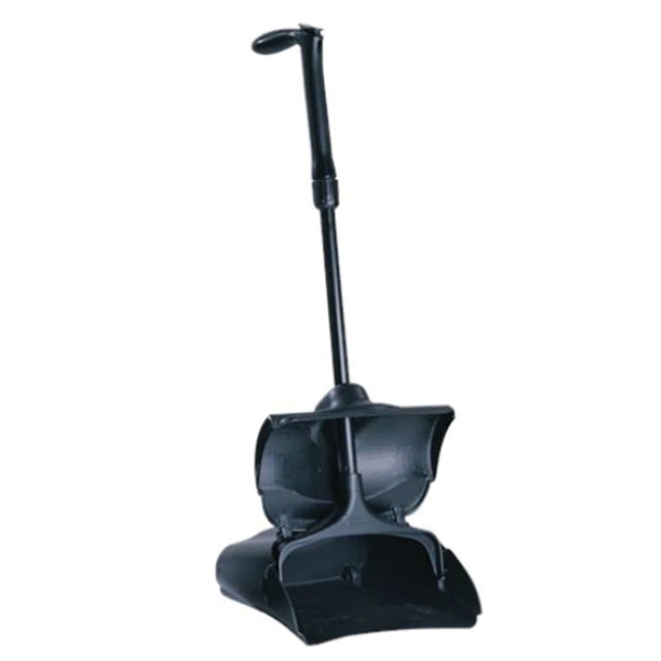 2533 DUST PAN BLACKWITH COVER AND GRIP HANDLE