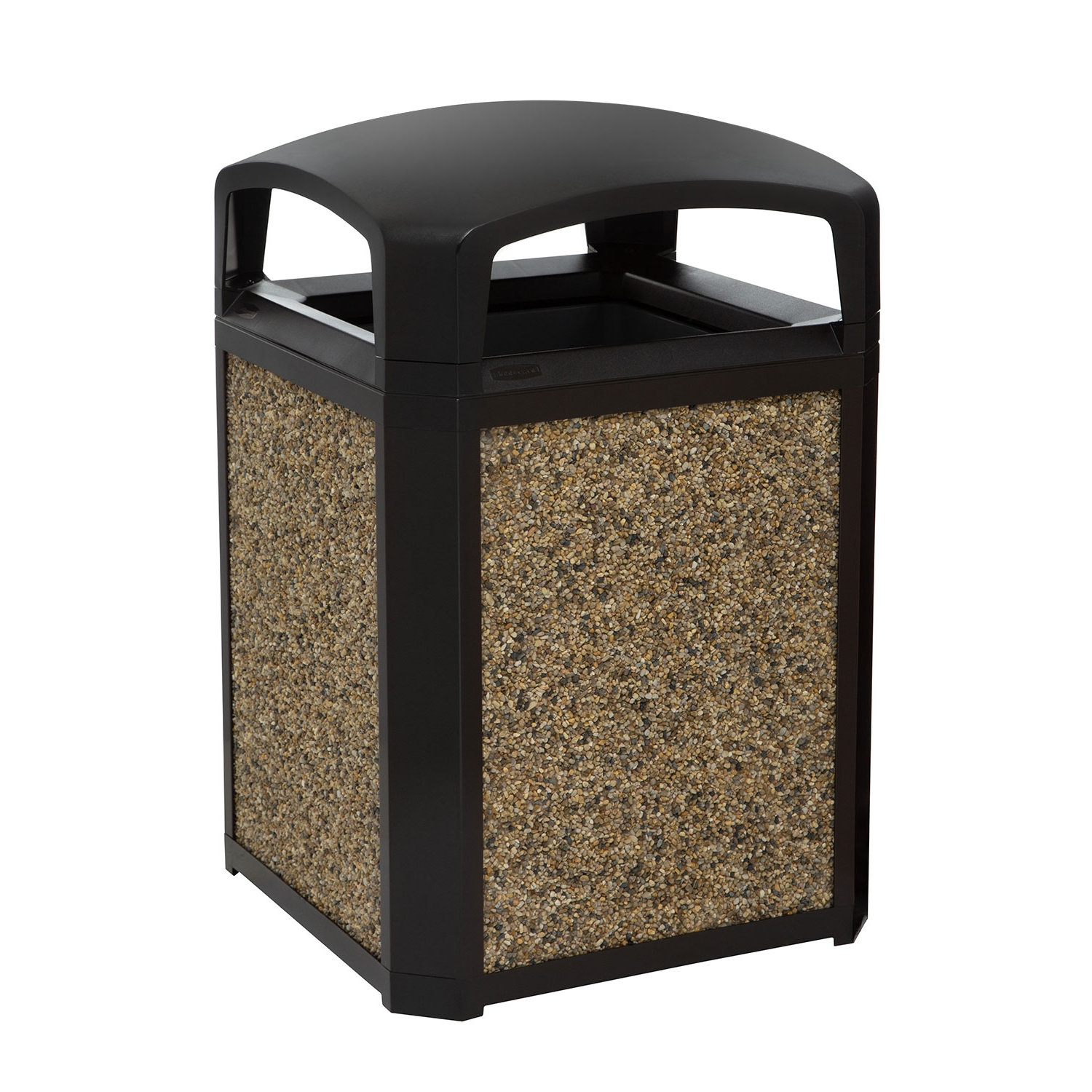 3970 BLK DOME TOP TRASH CAN EA W/ RIGID LINER