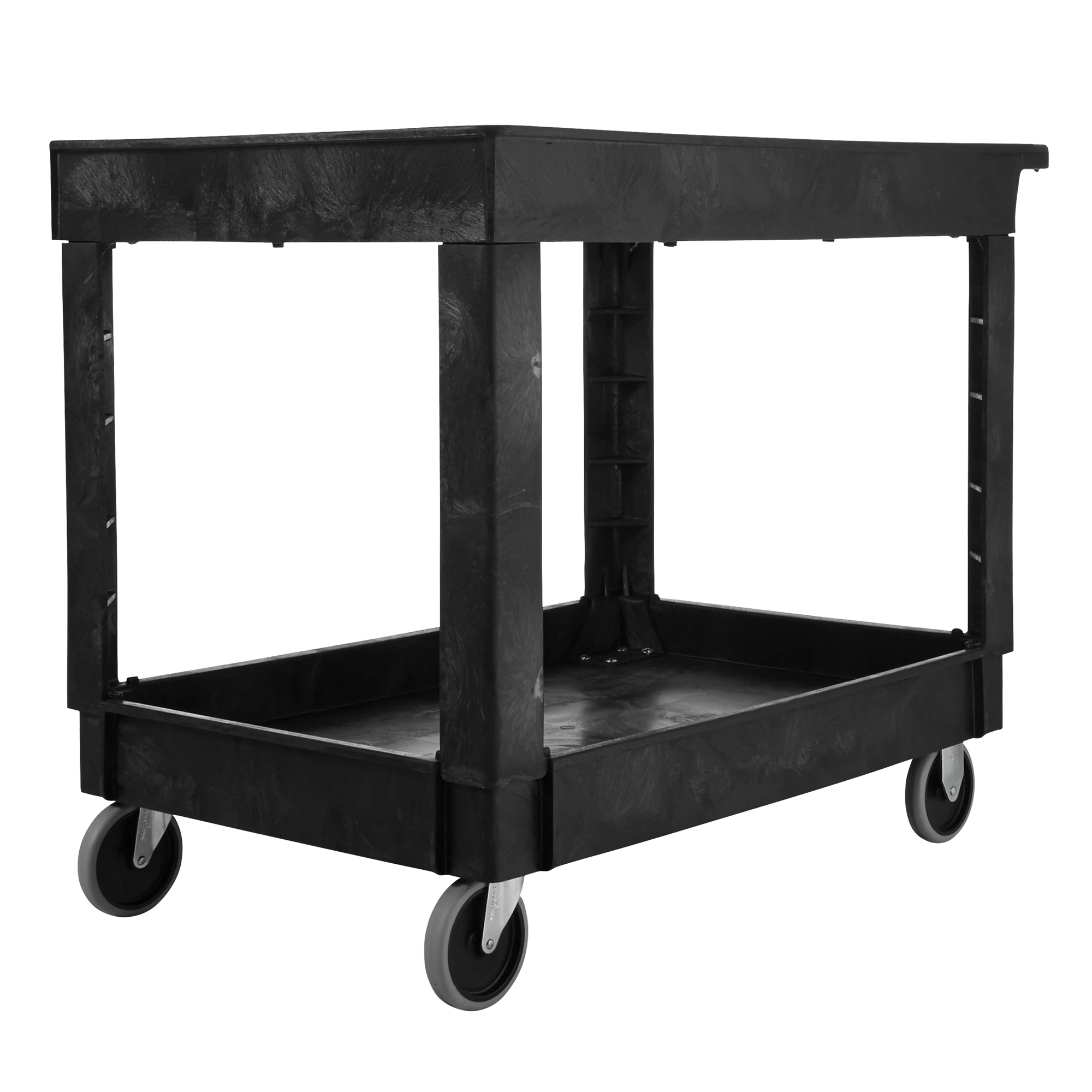 9T67 BLACK 2SHELF CART EA10EA/CS  4"CASTERS 300#