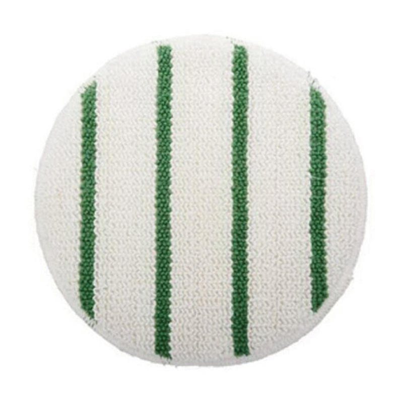 P267 17" CARPET BONNET WHITE W/GREEN STRIP S/O