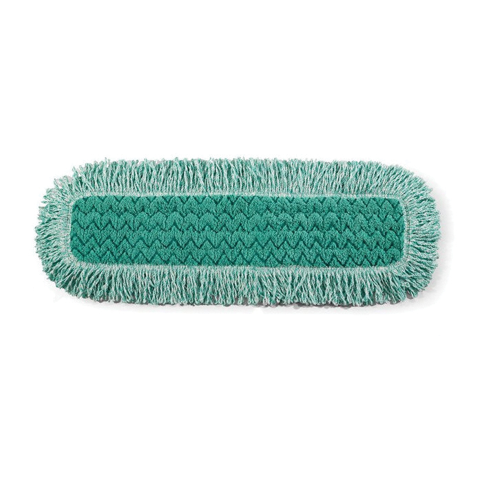 Q426 DUSTMOP W/FRINGE GRN 5X24 6/CS MICROFIBER