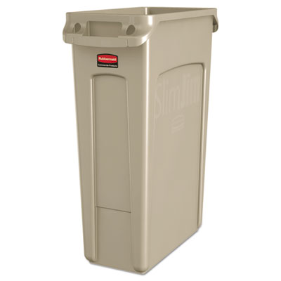 3540-60 BEIGE SLIM JIM W/VENTS 23GAL W/HANDLES  S/O