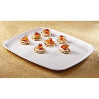 2312 12" WHITE SQUARE PLATTER25/CS