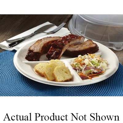 42310F500N 10" 3-Comp Pulp Plate 500/cs