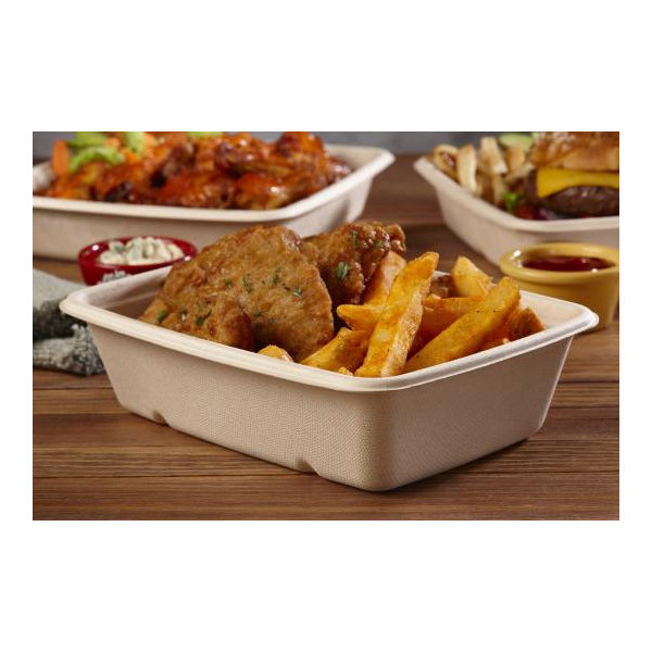 43090360D300MAX 36oz Rectangular Pulp Container 300/cs