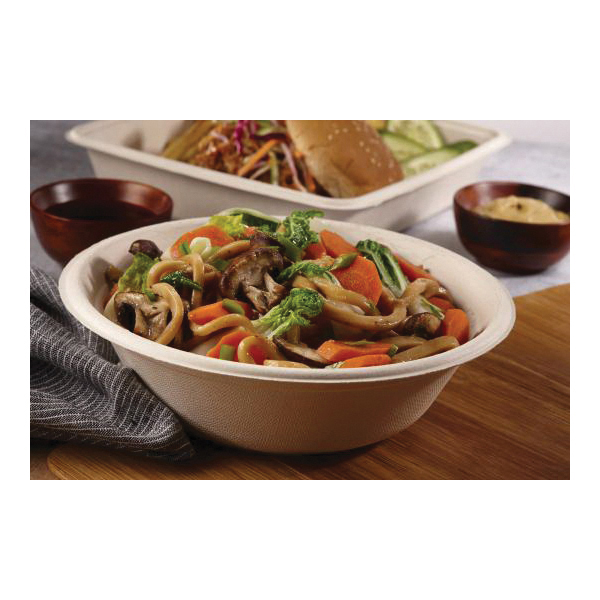 49032D300MAX 32OZ SUGARCANE BOWL 300/CS COMPOSTABLE