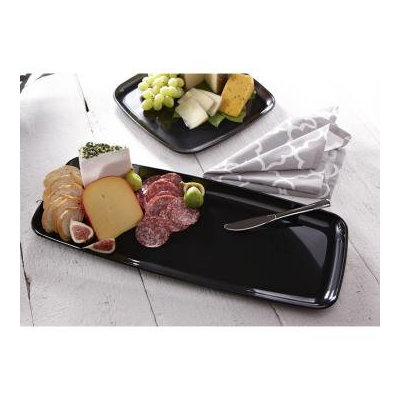 9322PP 9x22 Black Rectangle Platter 25/cs