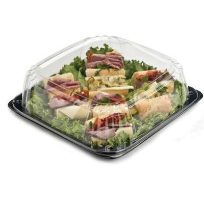 C9611 10" Black SQ PLATTER WITH LID25/CS