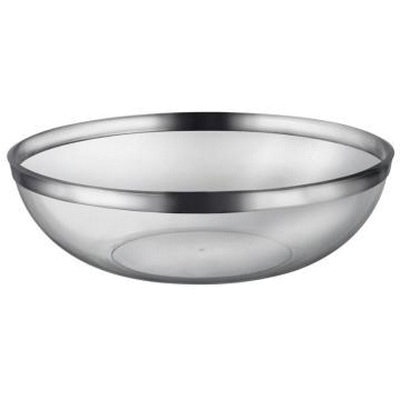 IMB144S Clear SILVER RIM BOWL144/CS 10OZ