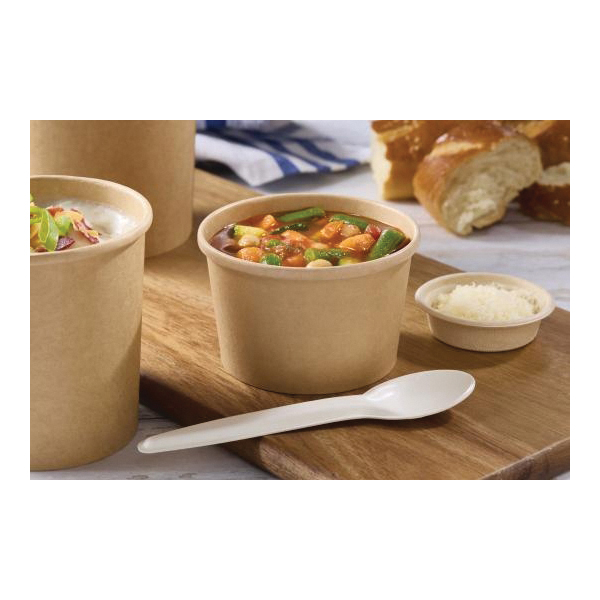 PK14008D500 8oz Kraft Paper Soup Cup 500/cs