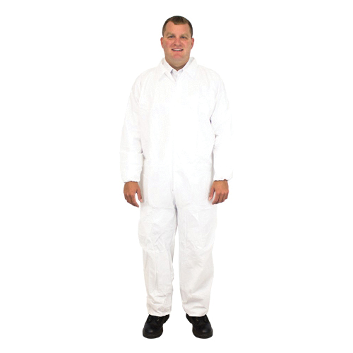 Coverall 4X White BB, Elastic Wrist/Ankle 25/cs