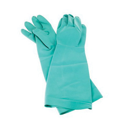 GREEN 19" ELBOW LENGTH  NITRILE DISHWASH GLOVE PR S/O