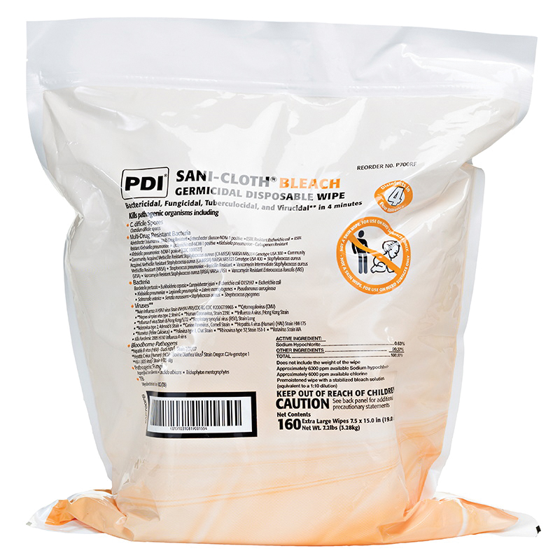 P700RF SANI-CLOTH BLEACH 2/160CT REFILL S/O