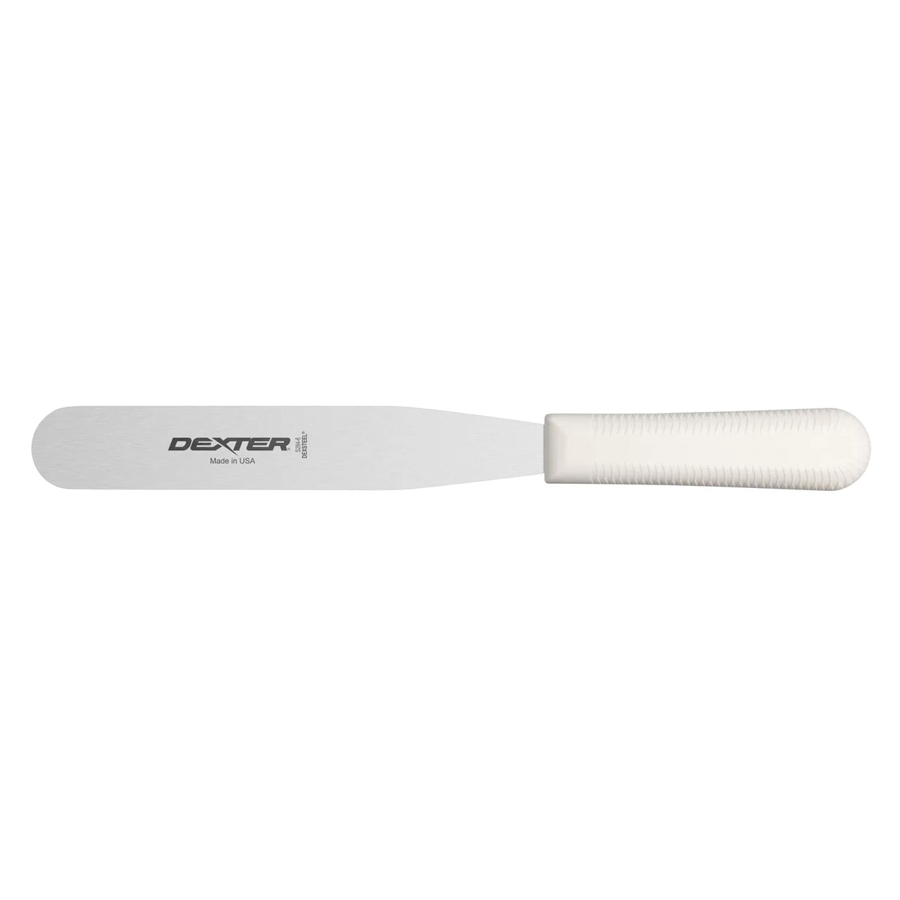 S284-6 BAKERS SPATULA 6" SS WHITE HANDLE - EA S/O