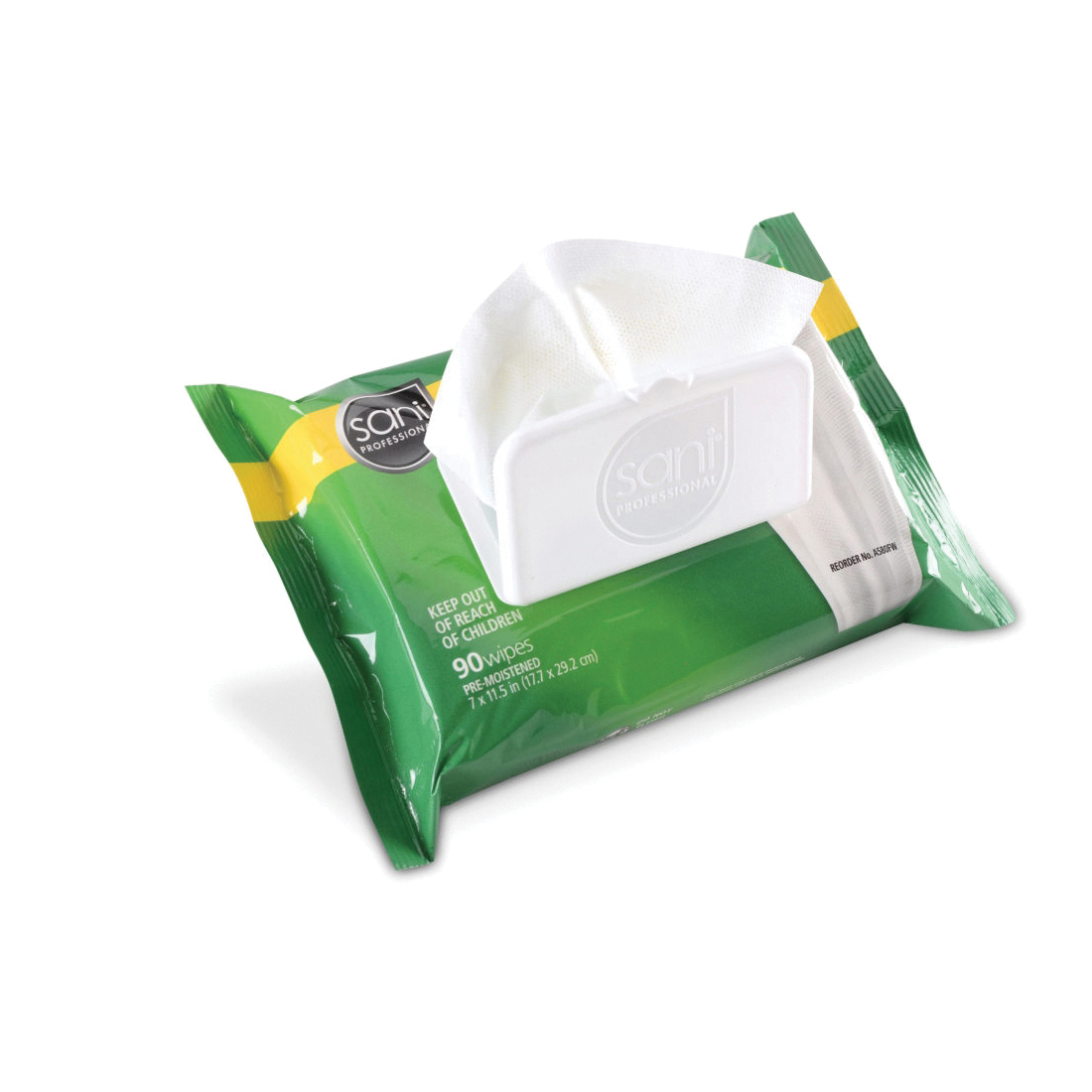 A580FW MULTI-SURFACE WIPES 12/90CT SANI PRO GREEN