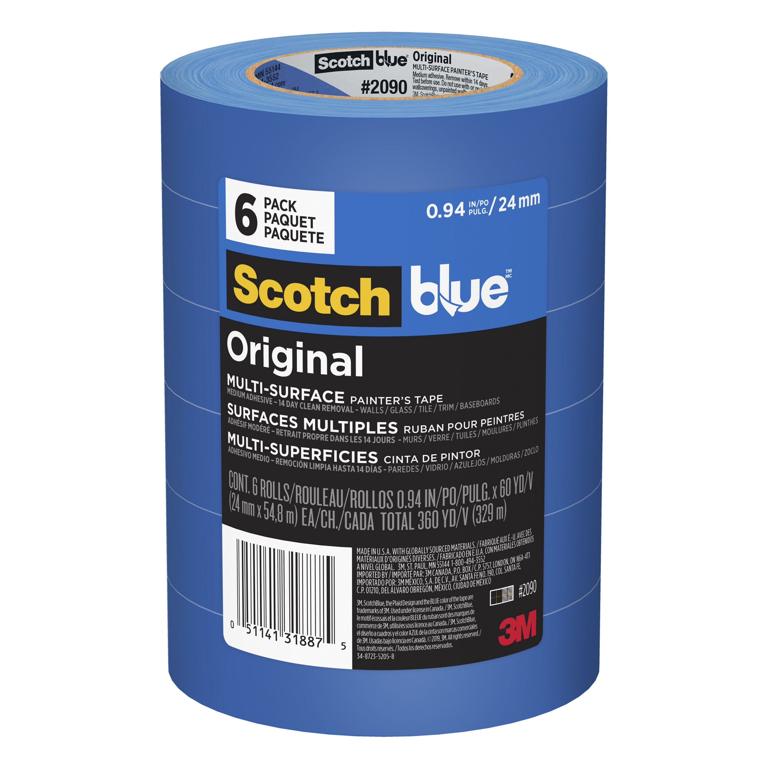 .94"x60YD PAINTER'S TAPE BLUE 24