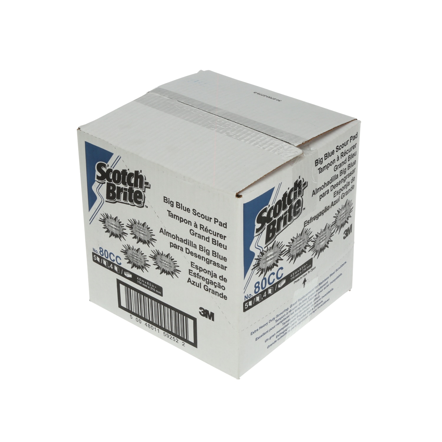 59252 BLUE SCOUR PAD 4PK/CS5EALL PURPOSEK SCOTCH BRITE