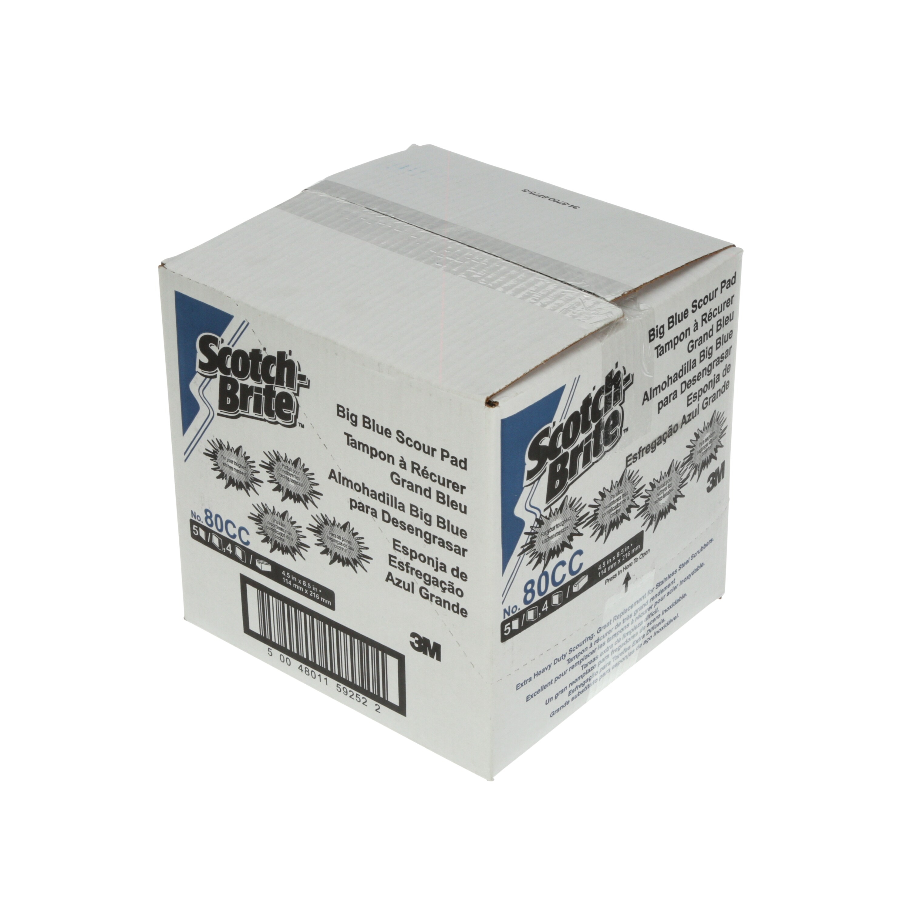 59252 BLUE SCOUR PAD 4PK/CS5EALL PURPOSEK SCOTCH BRITE