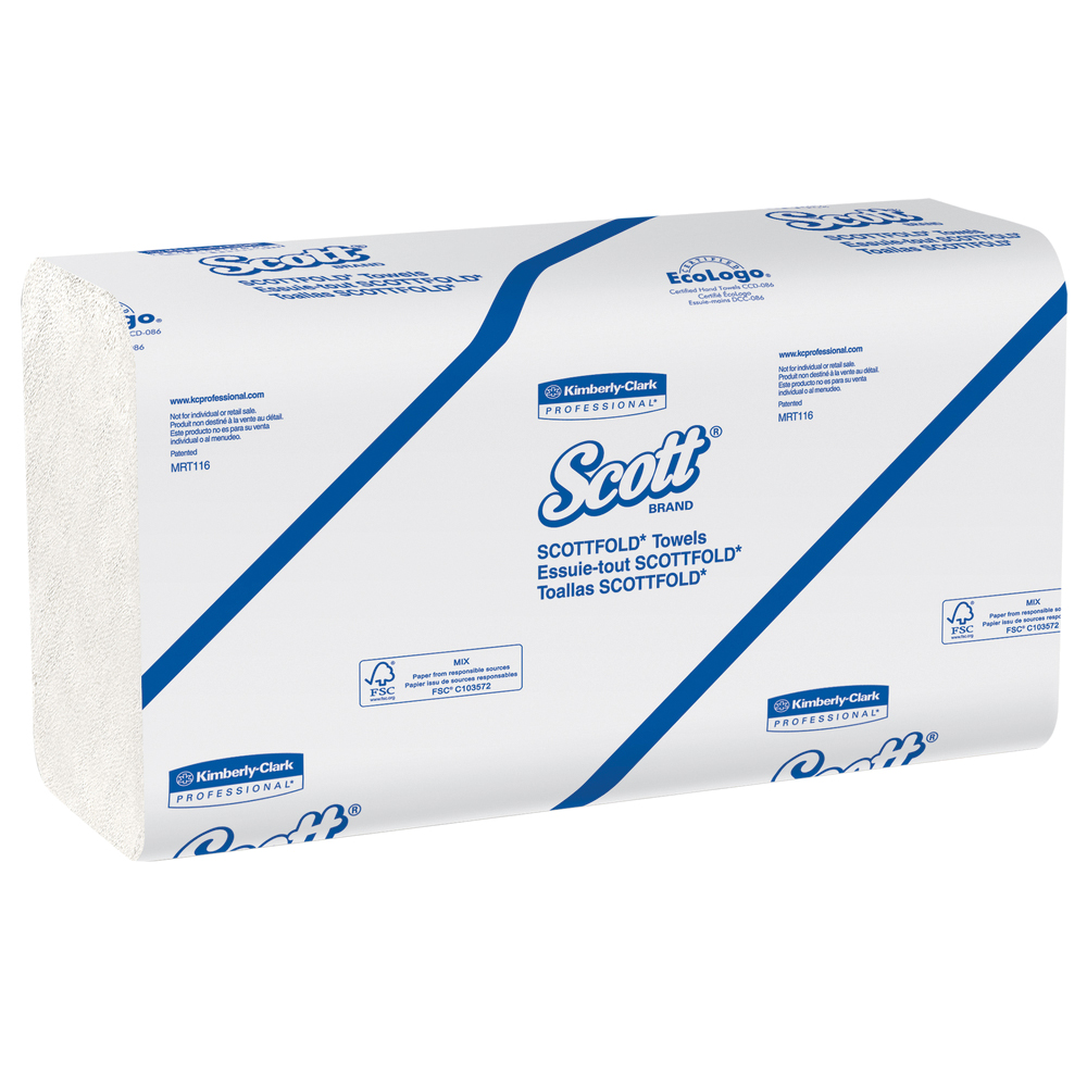 45957 SCOTTFOLD WHITE TOWELSCOTT 25/175 LOW WET STRENGTH