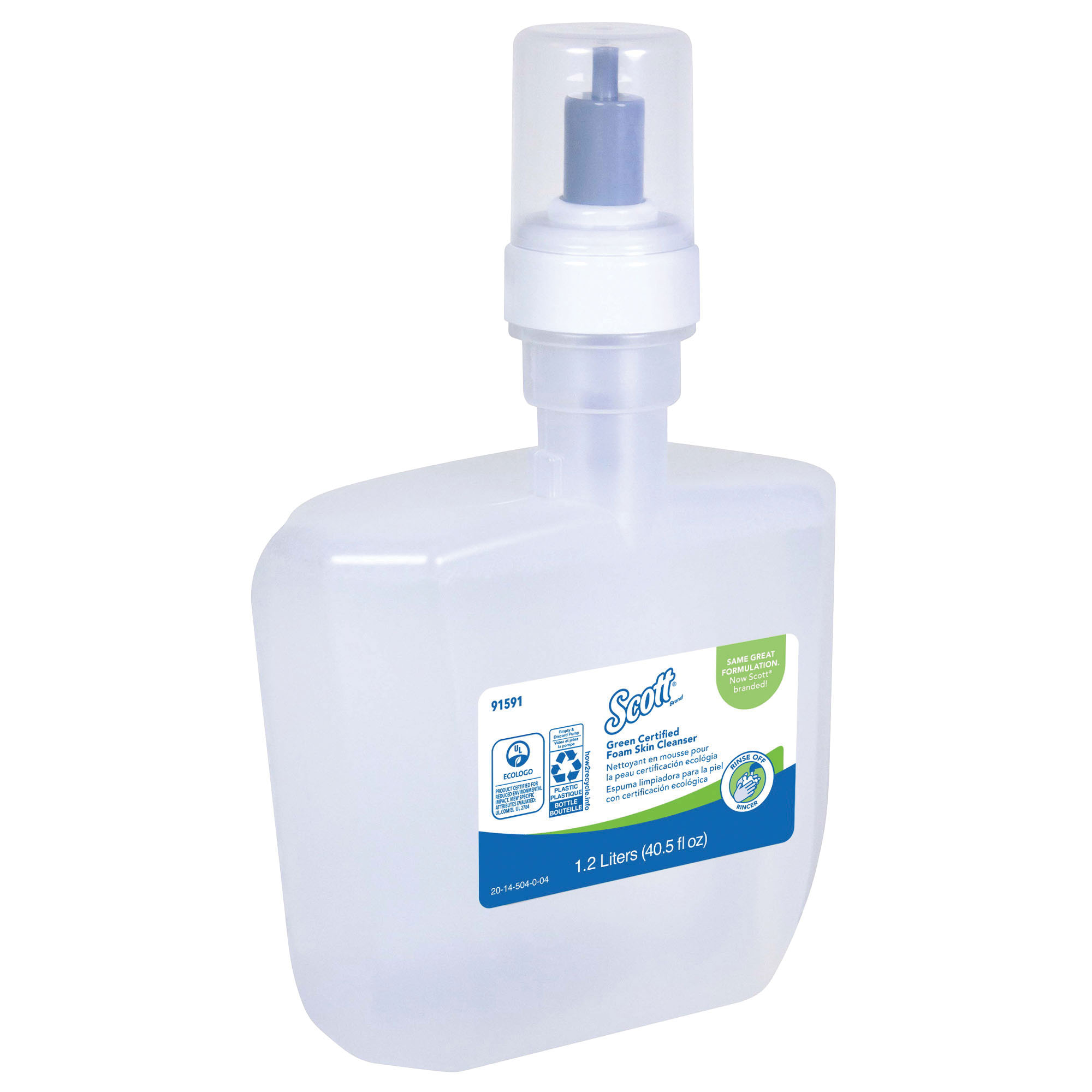 91591 Scott Green Certified Foam Hand Soap 1.2L  2/CS