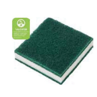 24-005B 3.5"X3.5" SCOUR PAD20/CS NYLON GRN  SOAP PAD