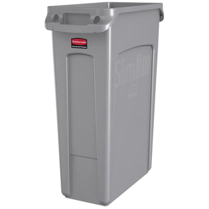 3540-60 GRAY SLIM JIM W/VENTS4EA/CS 23GAL W/HANDLES