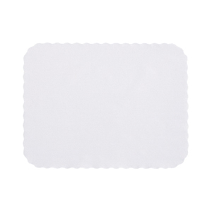 14x19 Knurl Embossed Scalloped White Paper Traymats 1000 ct.