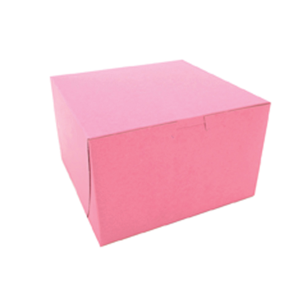 8X8X5 PINK BAKERY BOX 100/CS 0845
