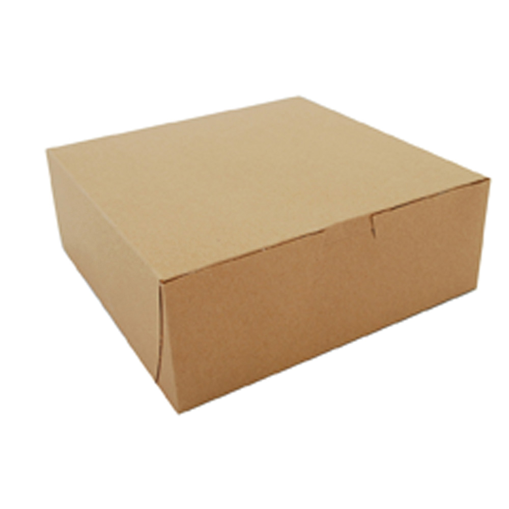 8X8X3 KRFT BAKERY BOX 250/BDL 1PC TUCK TOP