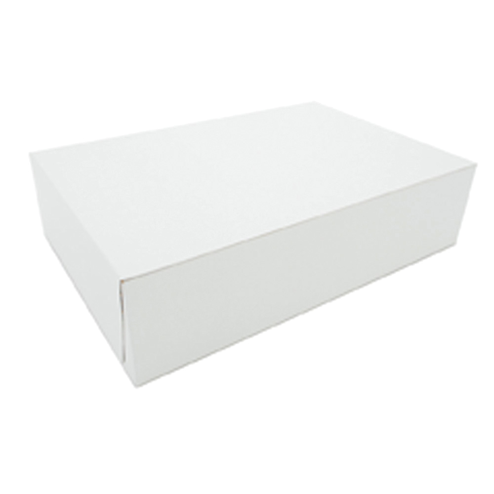 1016 13x9x3.25 Bakery Box 200/cs  White/Kraft Paperboard