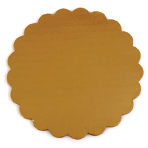 6" Gold Corrugated Circles 200/CS