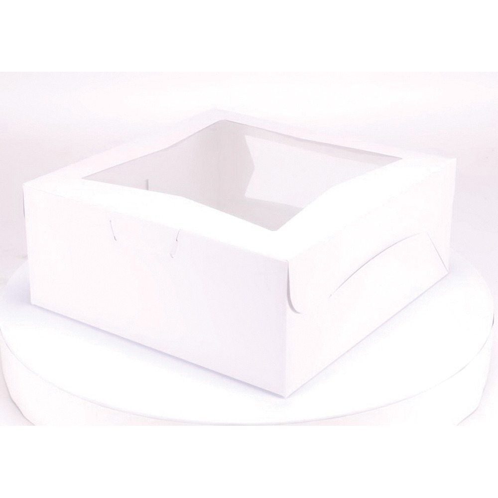 12X12X5 BAKERY BOX 100/BDL WHITE WINDOW 23073