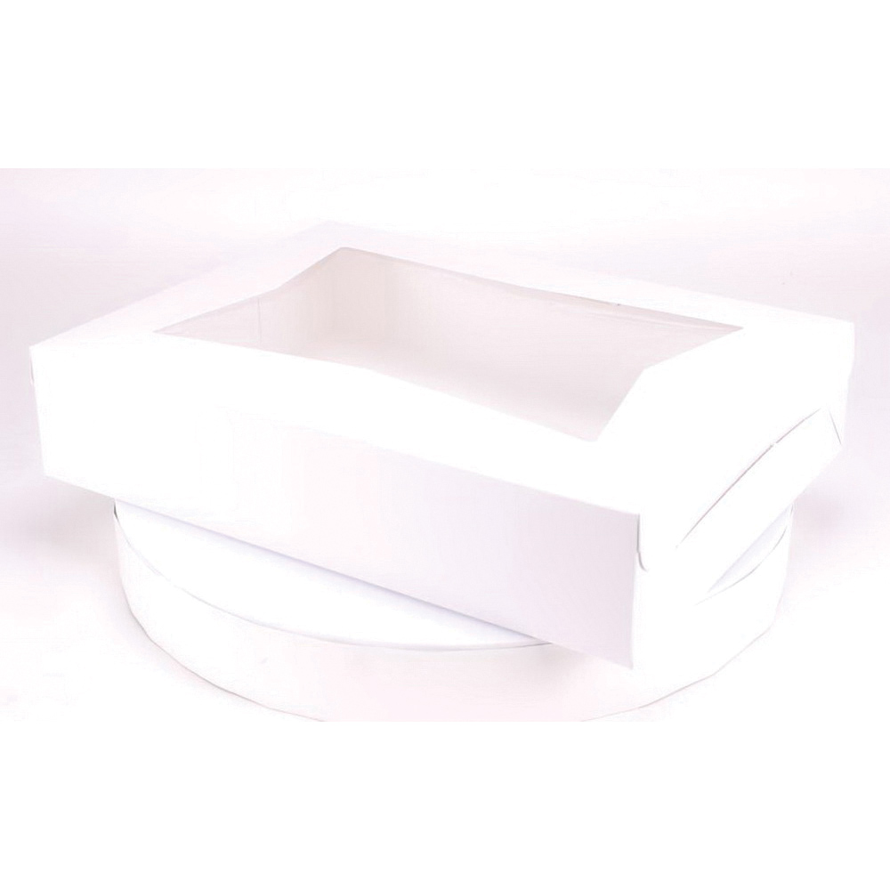 19x14x4 Window Bakery Box White 50/BDL